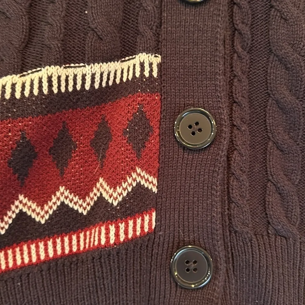 LANE BRYANT NAVY BLUE KINT CARDIGAN SWEATER V-NECK WITH DESIGN NWT SZ 22/24 - Image 5