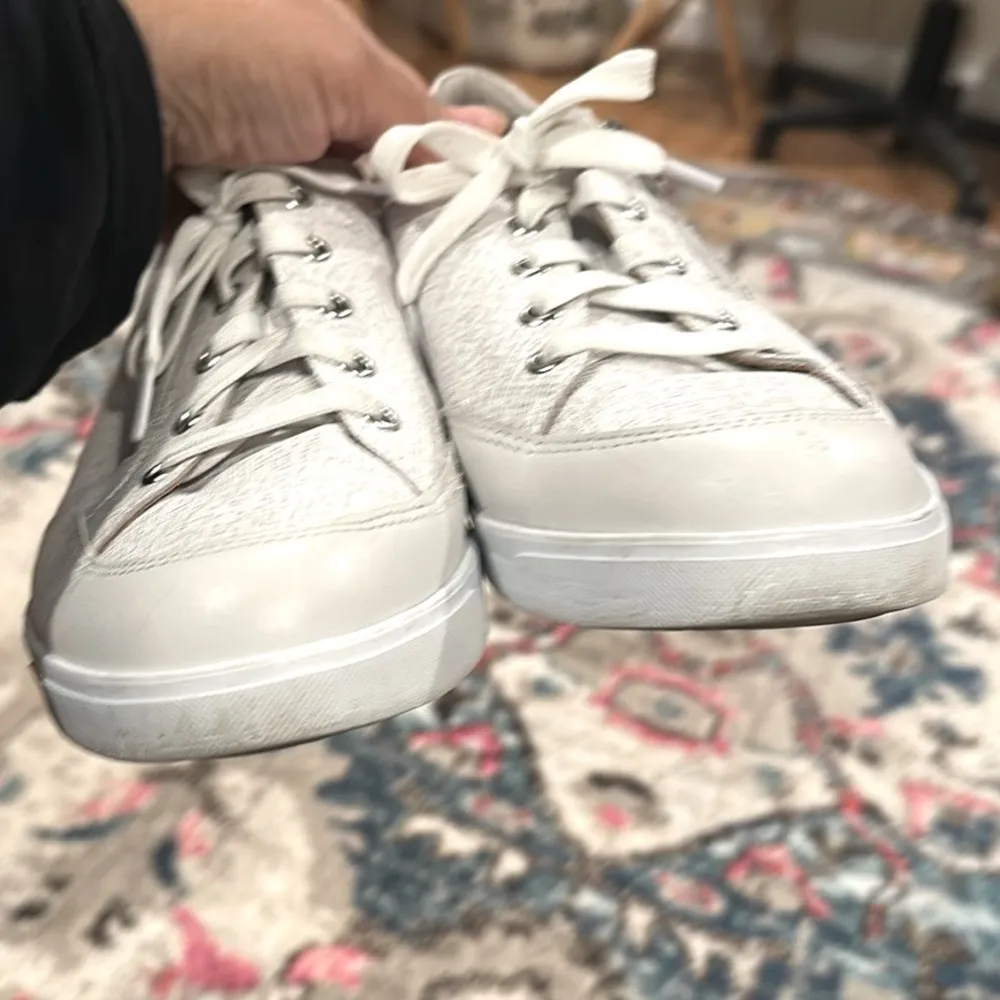 Munro Gabbie Leather White Grey Gabbie Zipper detail Sneaker 9.5 - Image 5