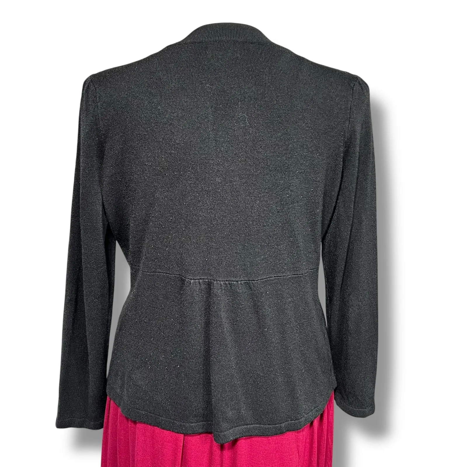 Christopher and Banks Womens Cardigan Sweater Button Down Long Sleeve Black XL - Image 4