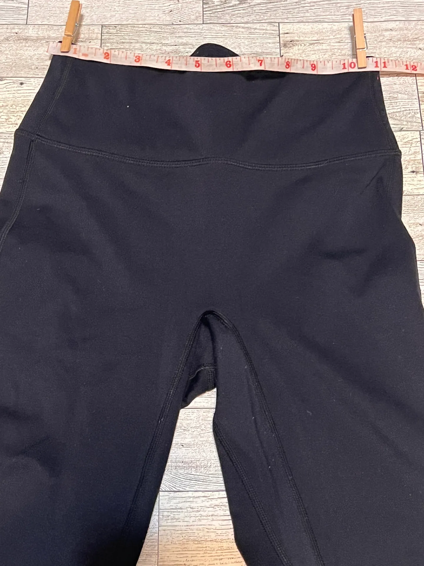 Black Leggings Back Waist Mesh Pocket Women XS - Image 2