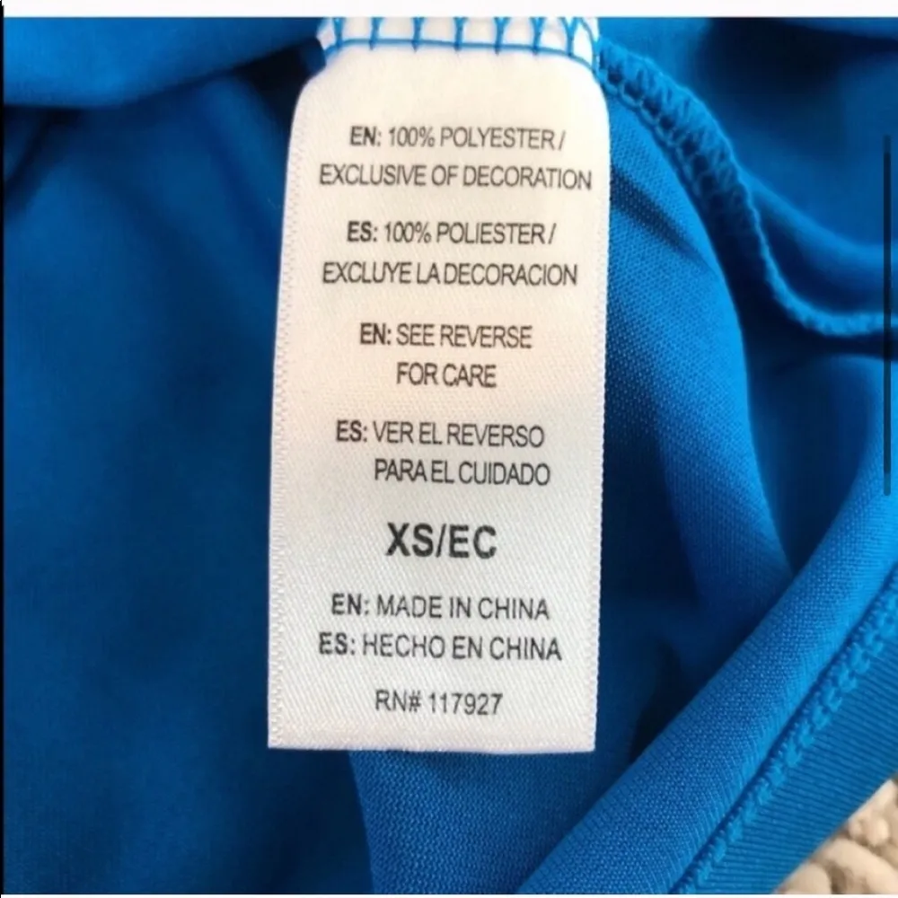 🆕 Reebok cap sleeve scoop neck pullover athletic top blue gray extra small - Image 4