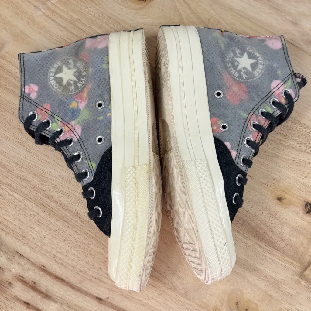 Converse Chuck Taylor 70 High Floral Print Black Sneaker Size 6.5 Men 8.5 Women - Image 5