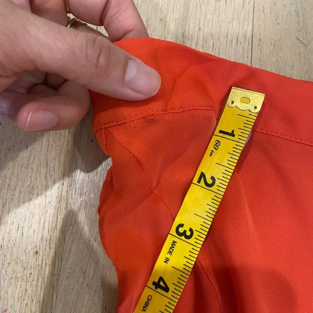 Wayne 100% silk straight leg trousers NEW Red Size 0 - Image 10