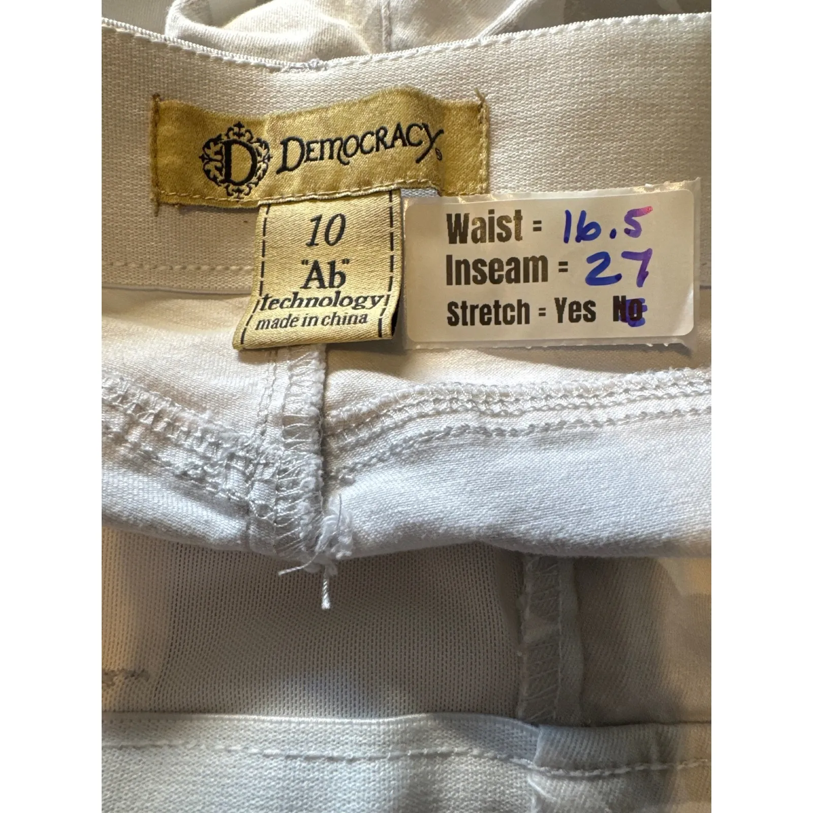 Democracy Ab Solution Gray Camo Print Skinny Ankle Pants‎ Zipper Pockets Womens - Image 3