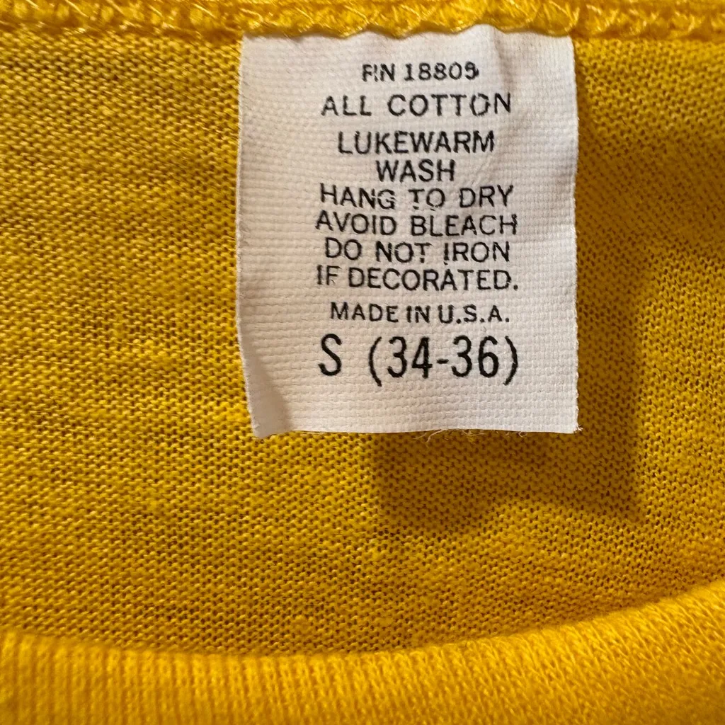 Vintage Yellow 80s Deadstock Sesquicentennial Tamaqua PA Tee Women’s Small - Image 3
