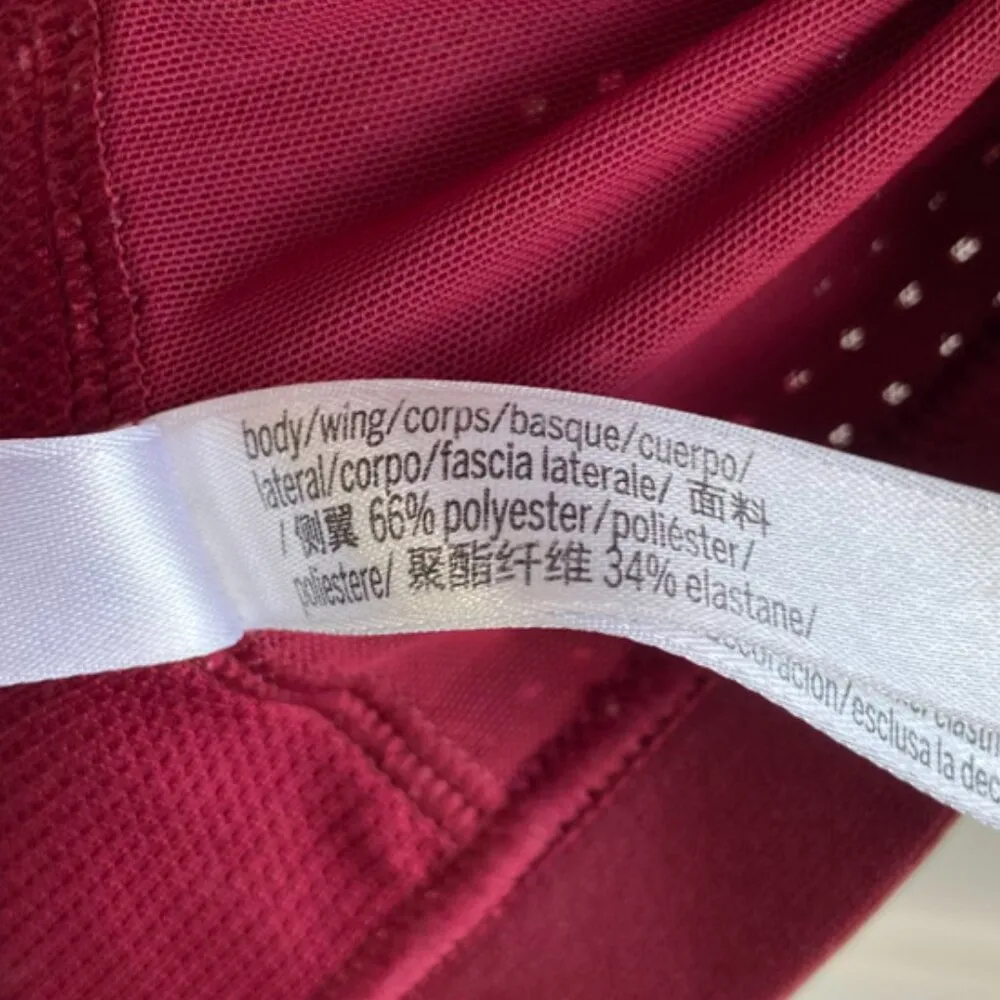 Victoria's Secret Sport Maroon Lightweight Strappy Sports Bra - Image 5