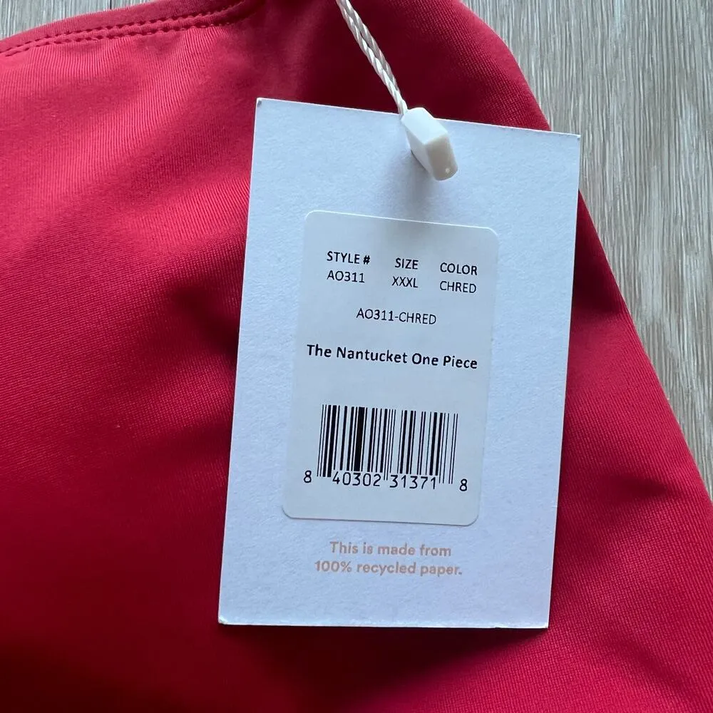 Andie Swim Nantucket One Piece Swimsuit XXXL Cherry Red - Image 2