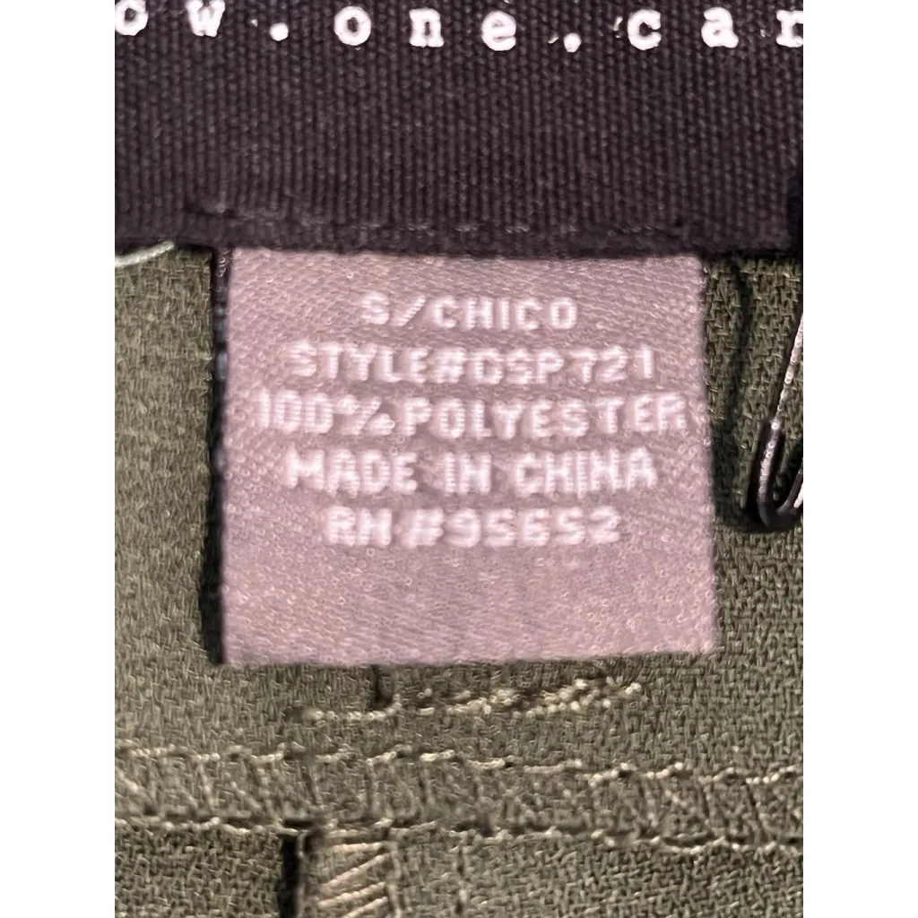 Know One Cares Pleated Dress Pants Womens Size S 28 x 25 Green Ankle Belt Loops - Image 9