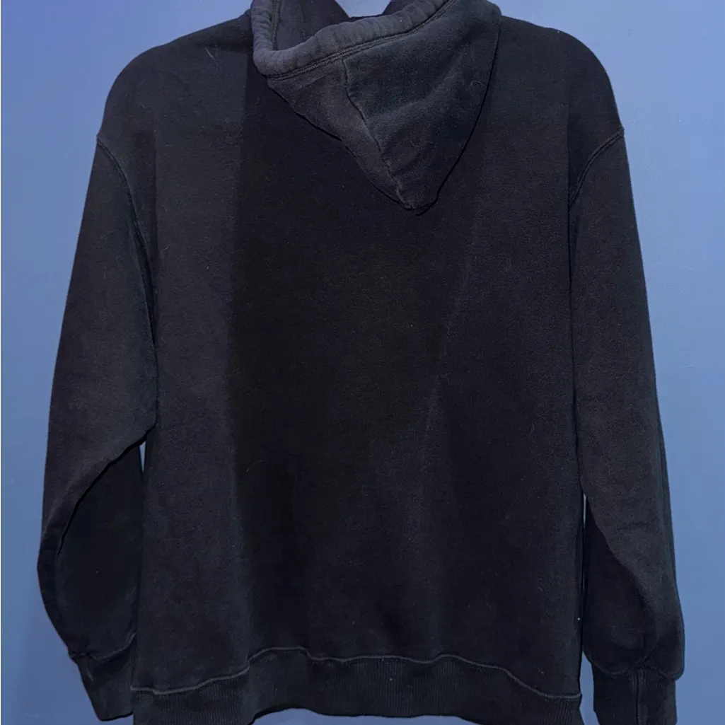 Hollister Black Hoodie with Pink Lining - Image 3