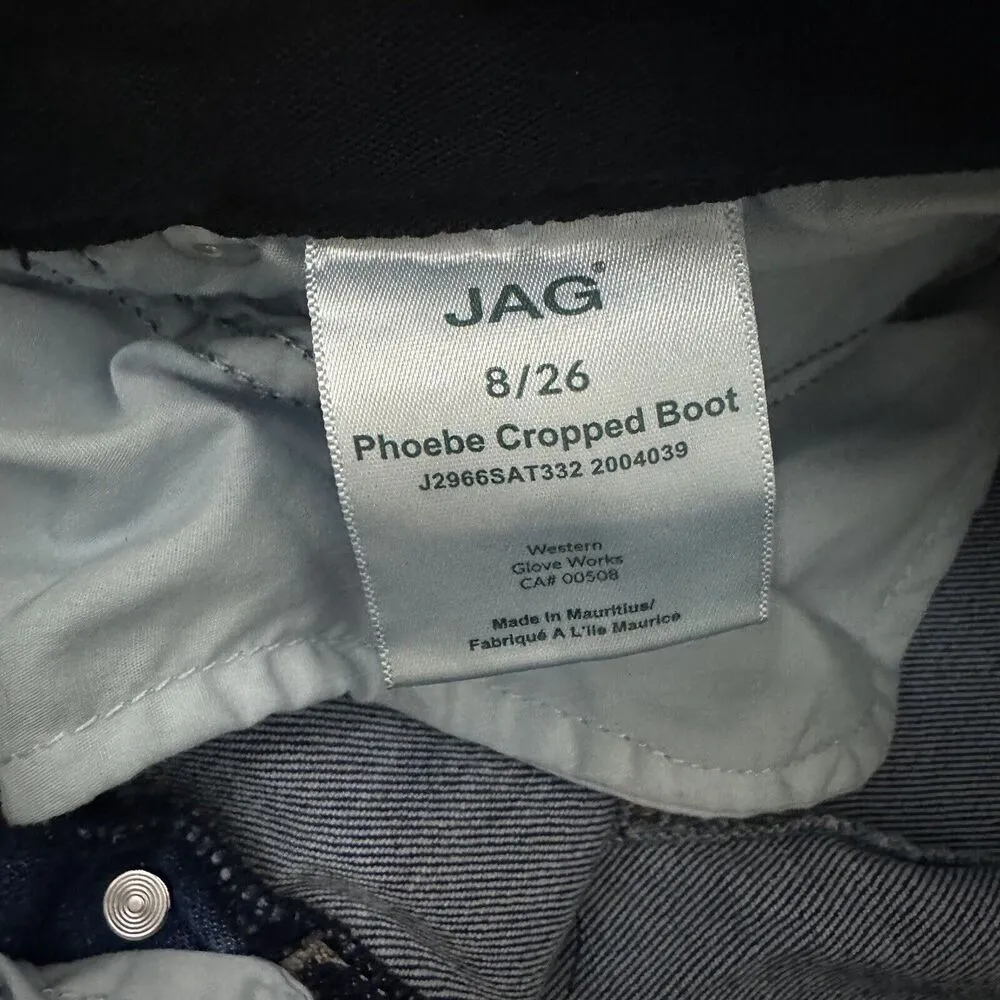 Jag Jeans Womens 8 Phoebe Cropped Bootcut Button Fly Split Hem City Classy 90’s - Image 4