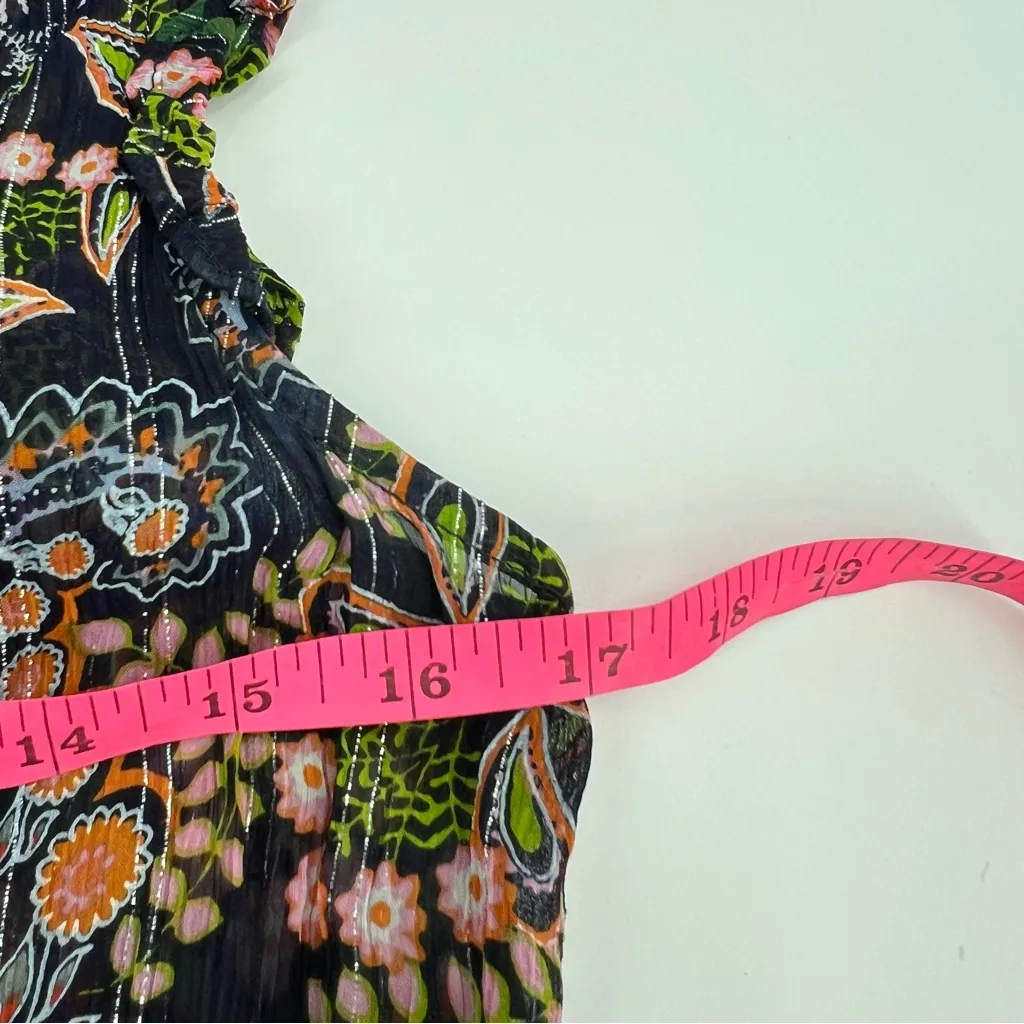 Anthropologie Elmira Metallica paisley midi dress sz 8 - Image 9