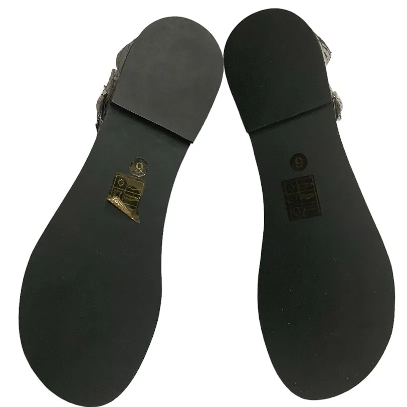 Jeffrey Campbell Ibiza Leather‎ Gladiator Ankle Strap Sandals Crocoriole - Image 7