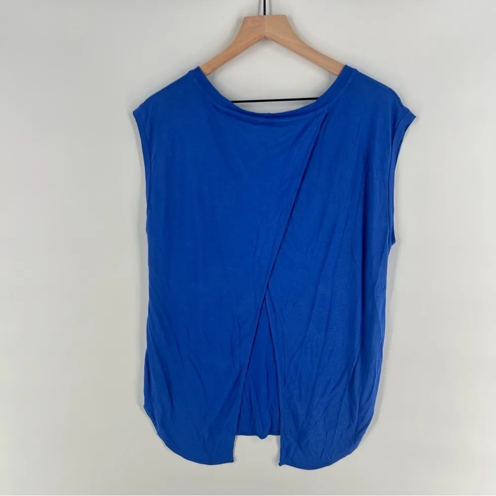 Wilfred Aritzia  Soft XXS Cap Sleeve‎ Solid Basic Open Back Crossover Tee - Image 7