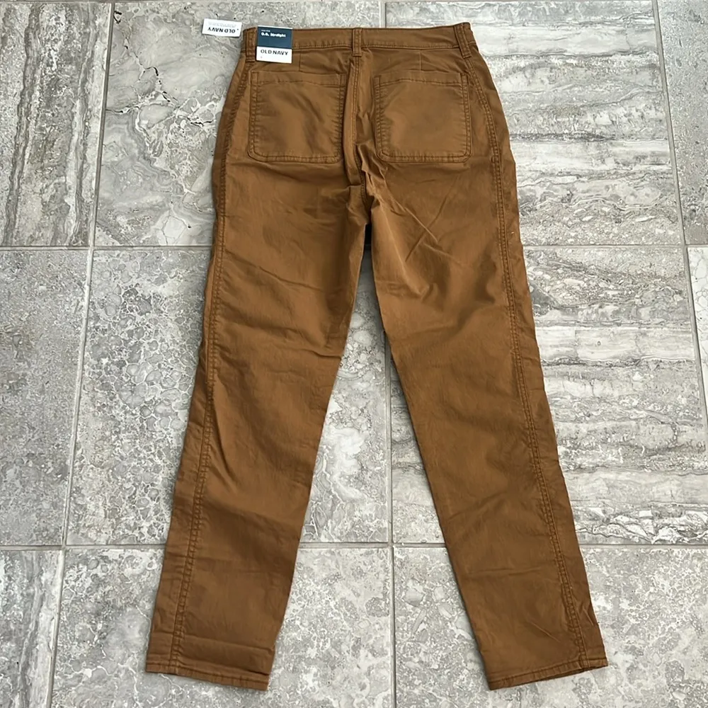 NWT Old Navy BROWN High-Rise OG Straight Jeans/Pants, Size 8 New w/Tag - Image 3