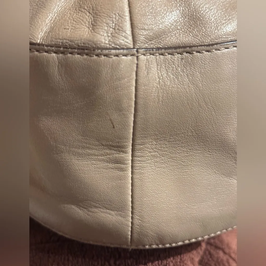 COACH Kristin Sand Brown Luxury Leather Large Satchel Two Way Bag Purse 19295 - Image 12