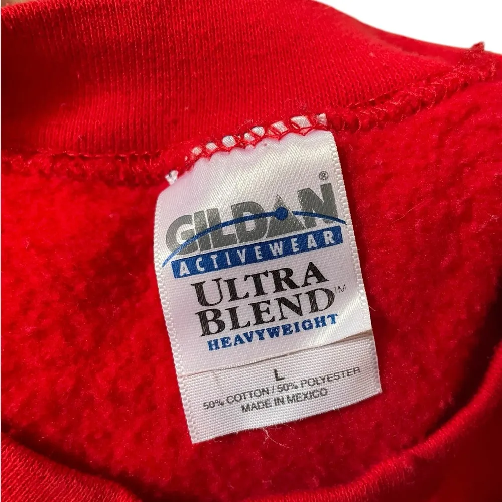 Gildan Vintage 90s Red Love Christmas Holiday Festive Grannycore Sweatshirt - Image 4