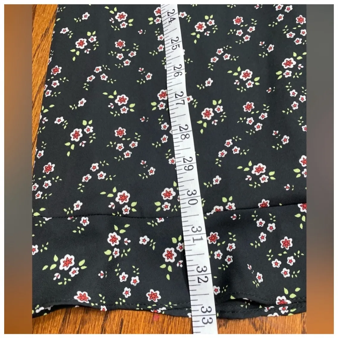 Topshop Mini Dress Womens 8 Black Floral Long Sleeve Ruffle Collar - Image 16