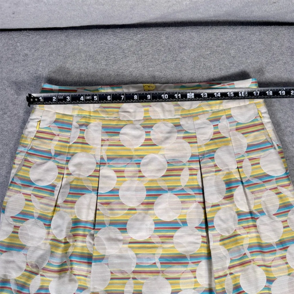 Akris Punto Cotton Skirt Womens Size 12 Lined with Pockets Zip Closure - Image 9