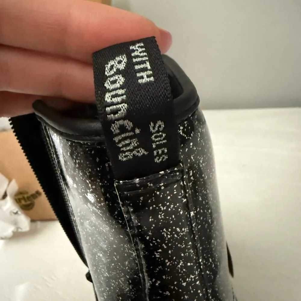 Doc Dr. Martens Cosmic Glitter Core Kids US 6 EU 37 Black 1460 Boots NIB - Image 15