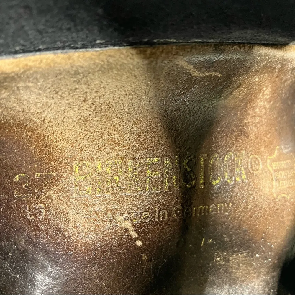 Birkenstock Milano black leather sandals casual trendy womens size 37 / 6 - Image 8