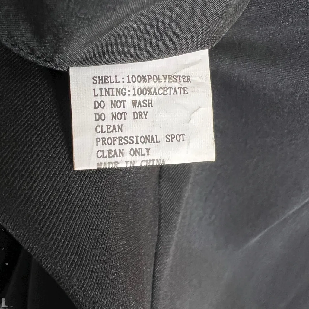 Mac Duggal Women’s Crepe Fitted Dress Short Ruffle Sleeves Black Size 6 - Image 12