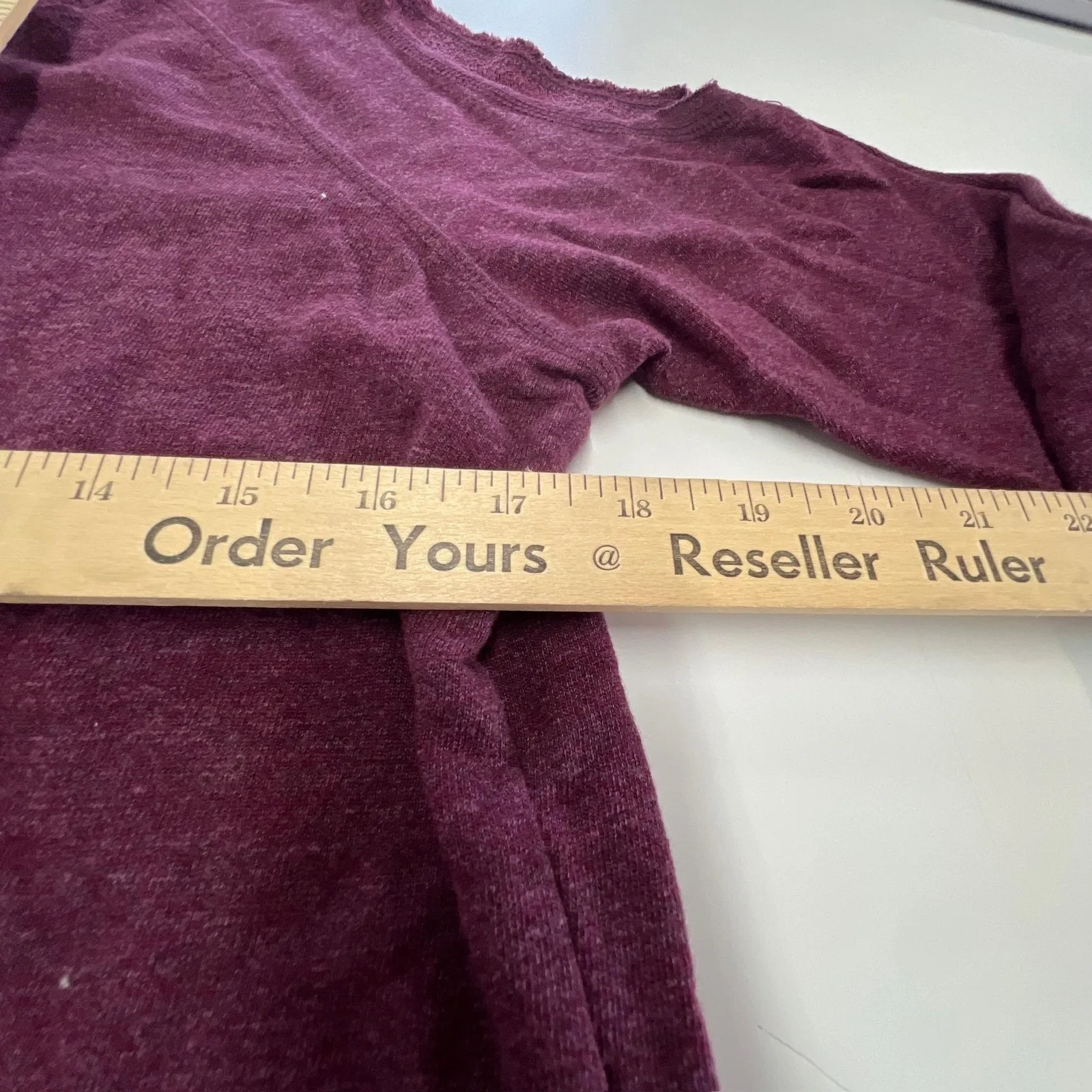 Elan Sweater Womens Medium Purple Cold Shoulder Raw Hem Pullover USA‎ Boho Top - Image 6