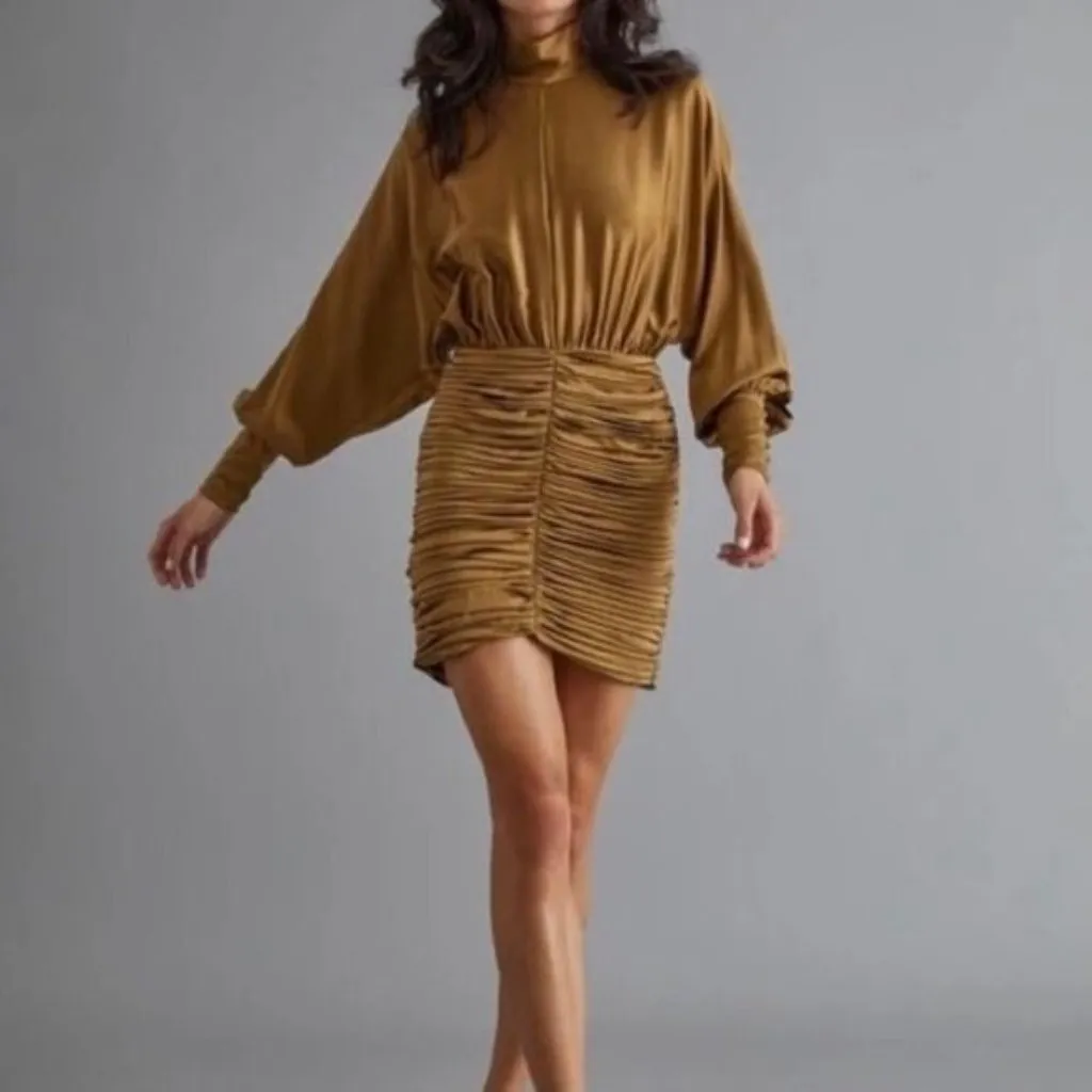 Retrofete Barbara Dress in Olive Green Small New Womens Mini Cocktail - Image 11