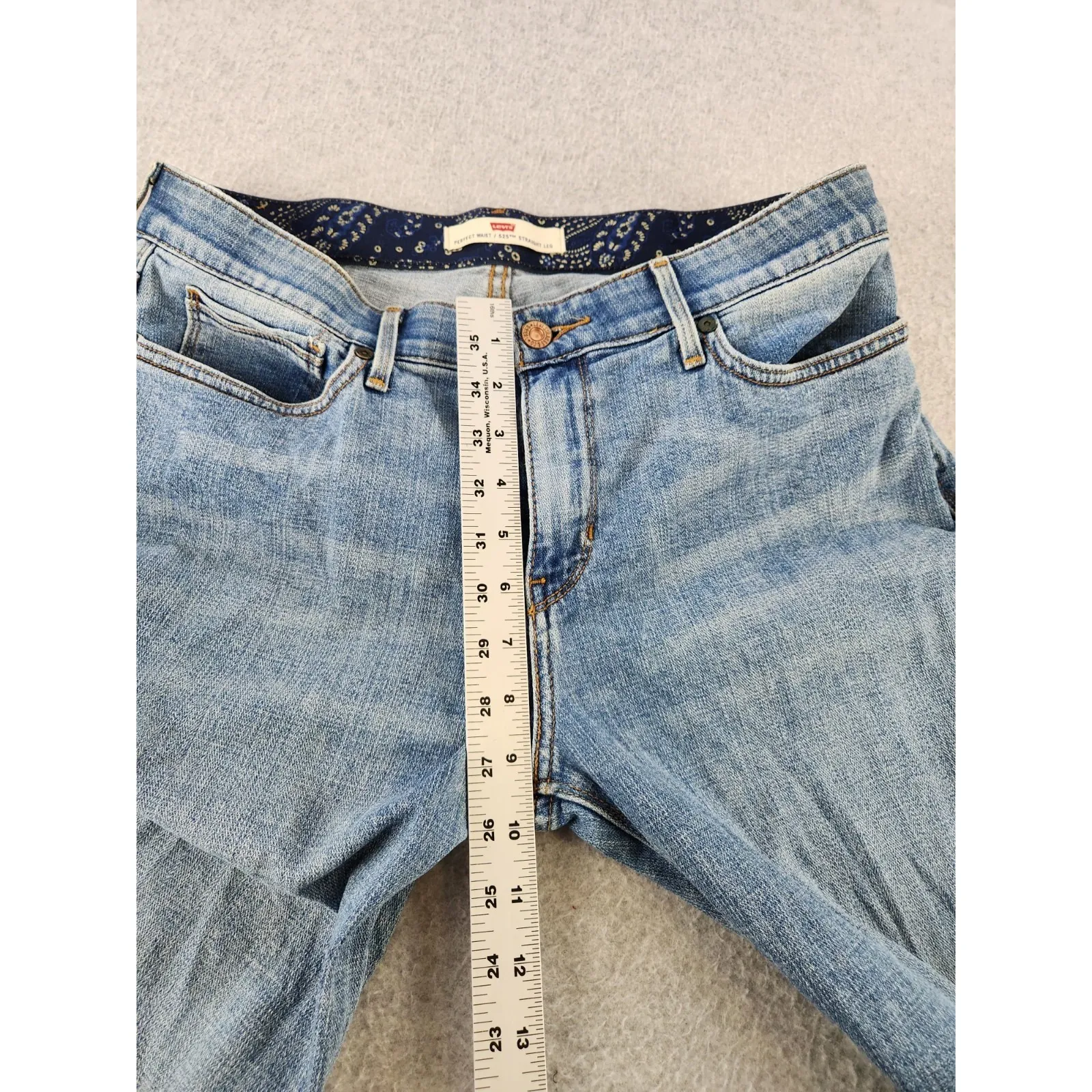 Levis Jeans Womens 10 Blue Denim Straight Perfect Waist Mid Rise Retro - Image 7