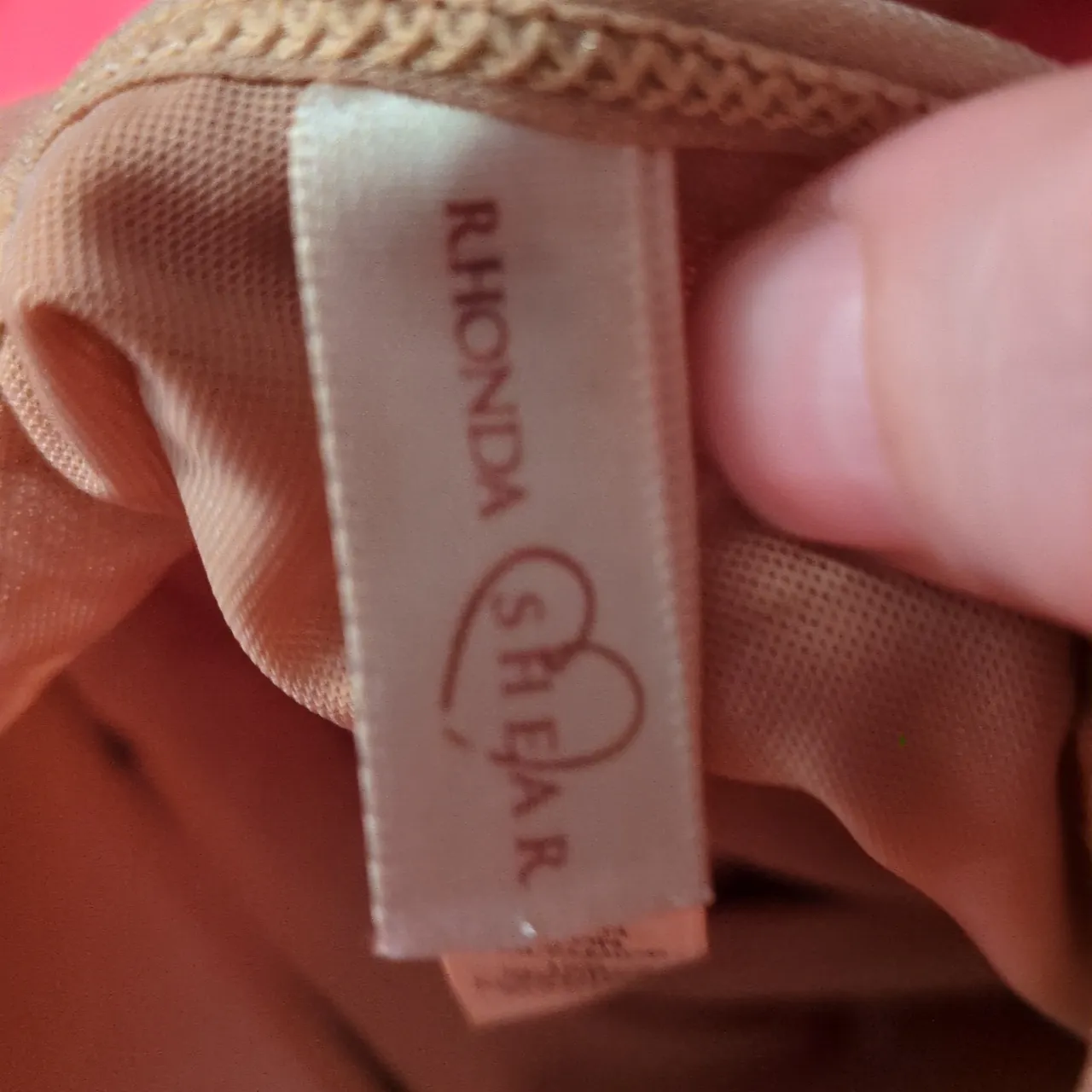 Rhonda Shear Ahh Beige Lace Shaping Cami Tank Size Small Petite Tan - Image 5