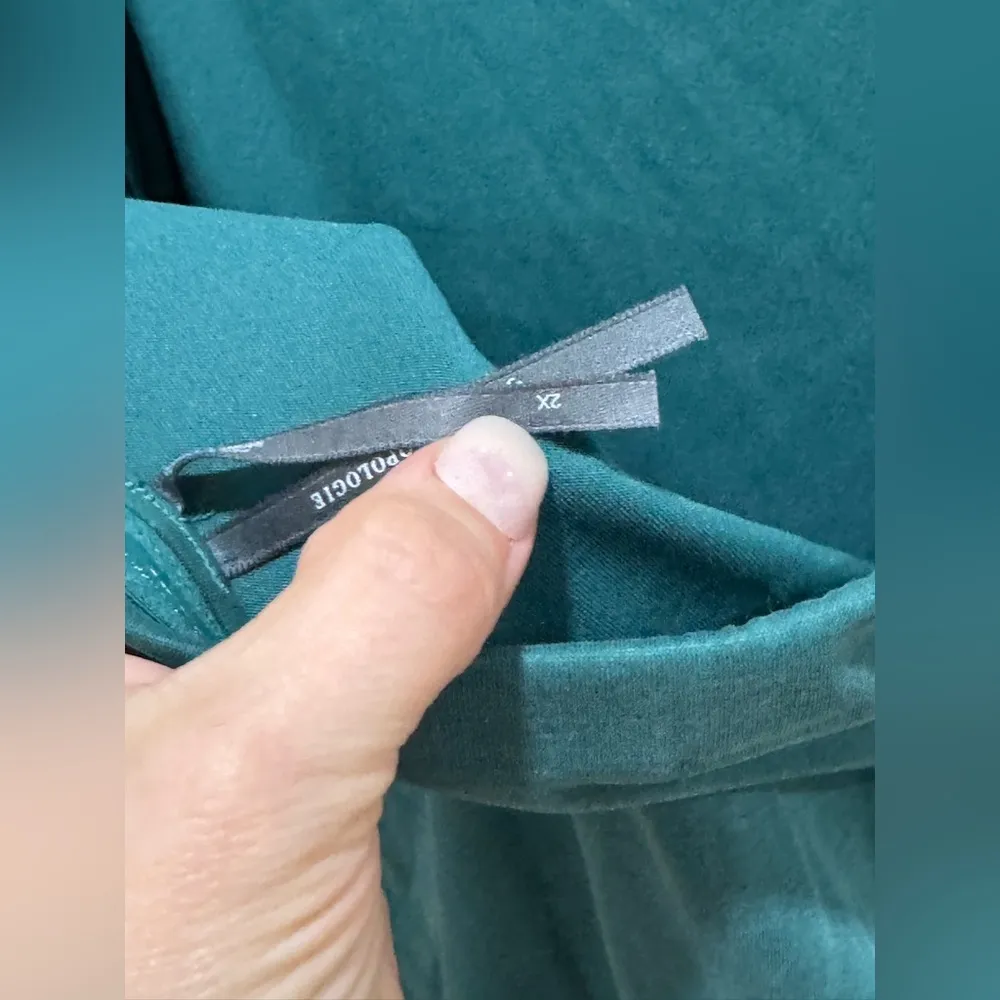 Anthropologie maxi dress The Gabbie Strapless Ruched Tube midi Celandine teal Green Size 2X - Image 10