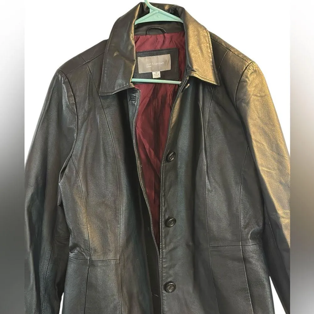 Croft & Barrow Women's Black Leather Jacket Size M - Image 15
