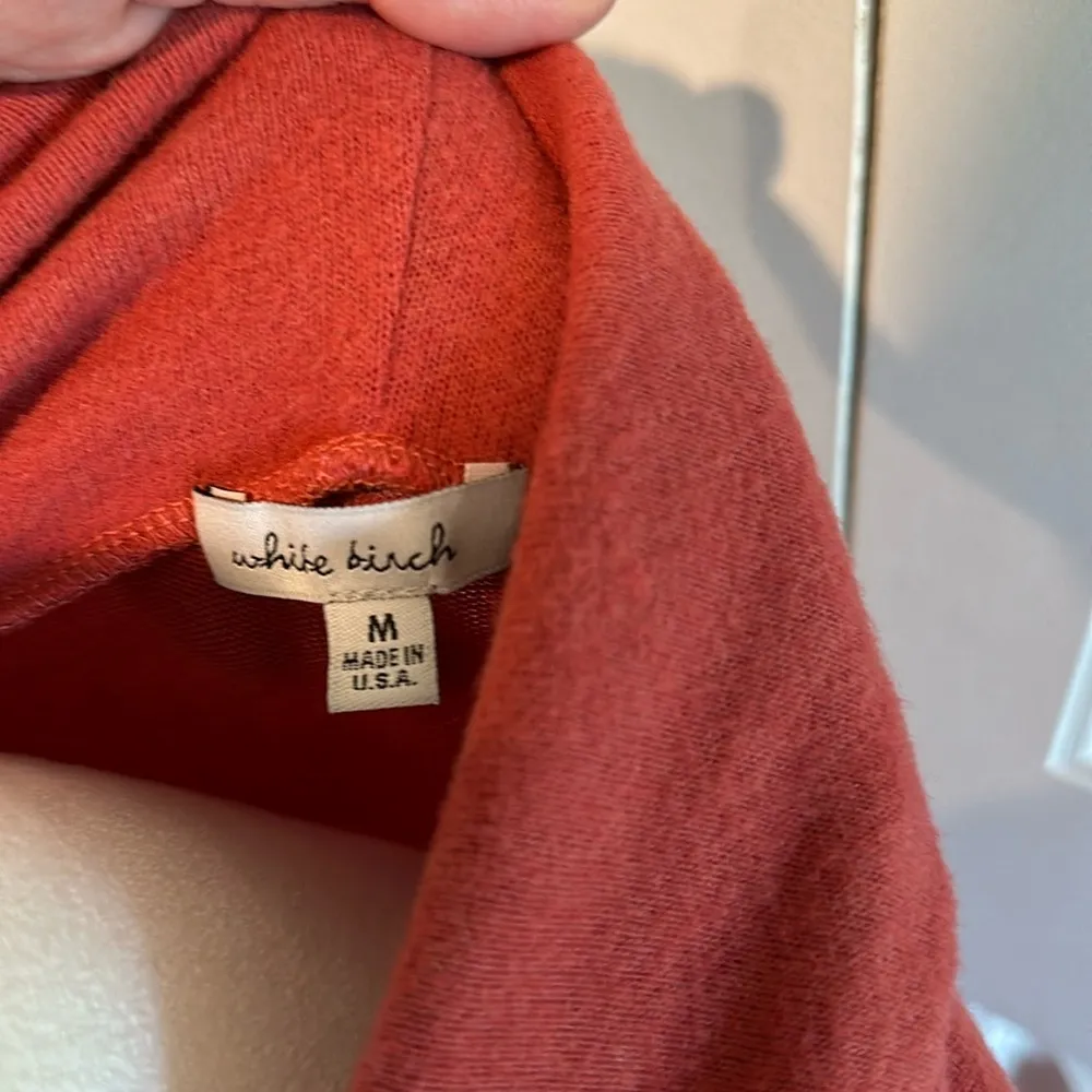 White Birch  Medium Rust Cowl Neck Pullover Tunic Sweater NWOT - Image 9