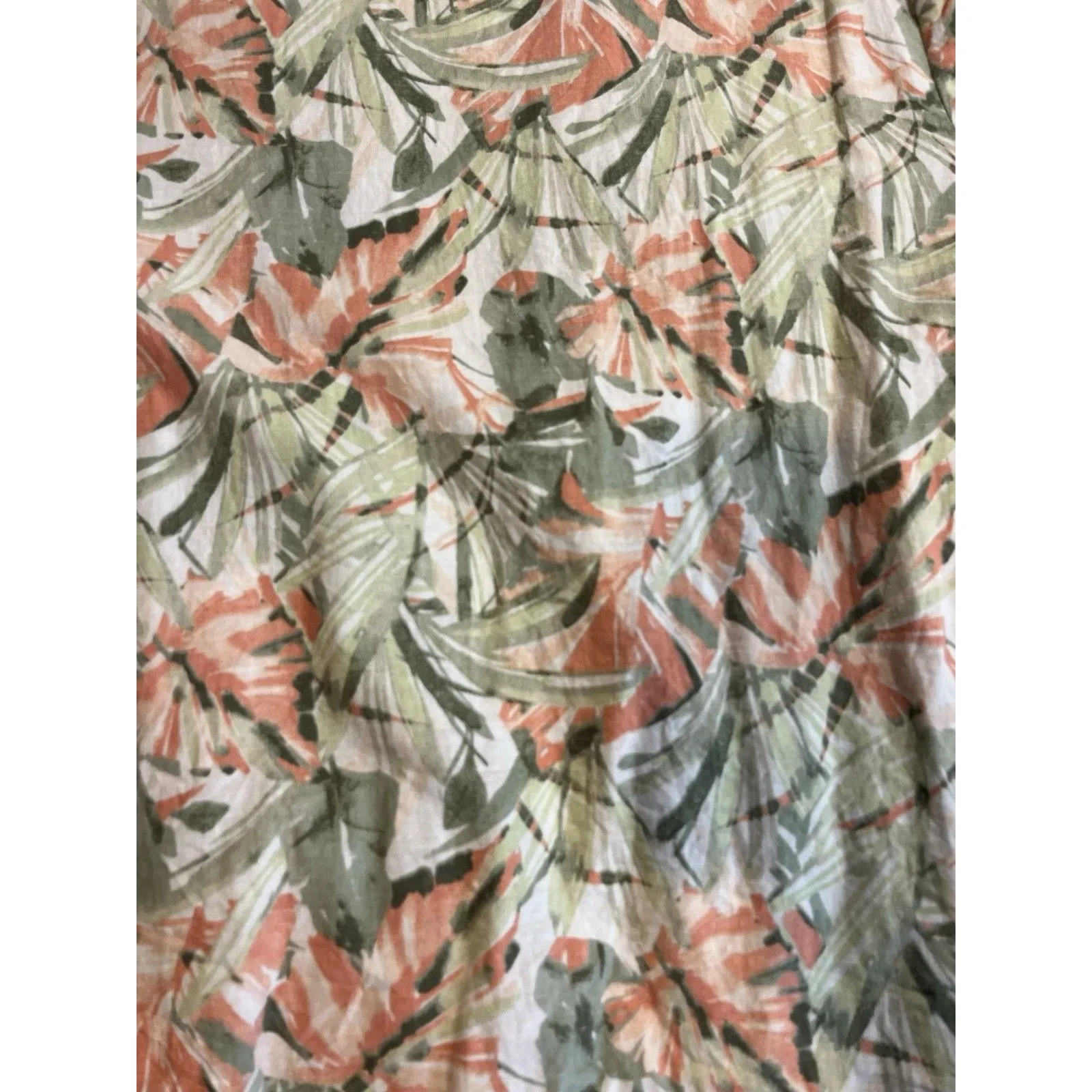 Chicos Havana Fringe Trim Linen Blend Jacket Tropical Floral Size 3 Womens XL - Image 7