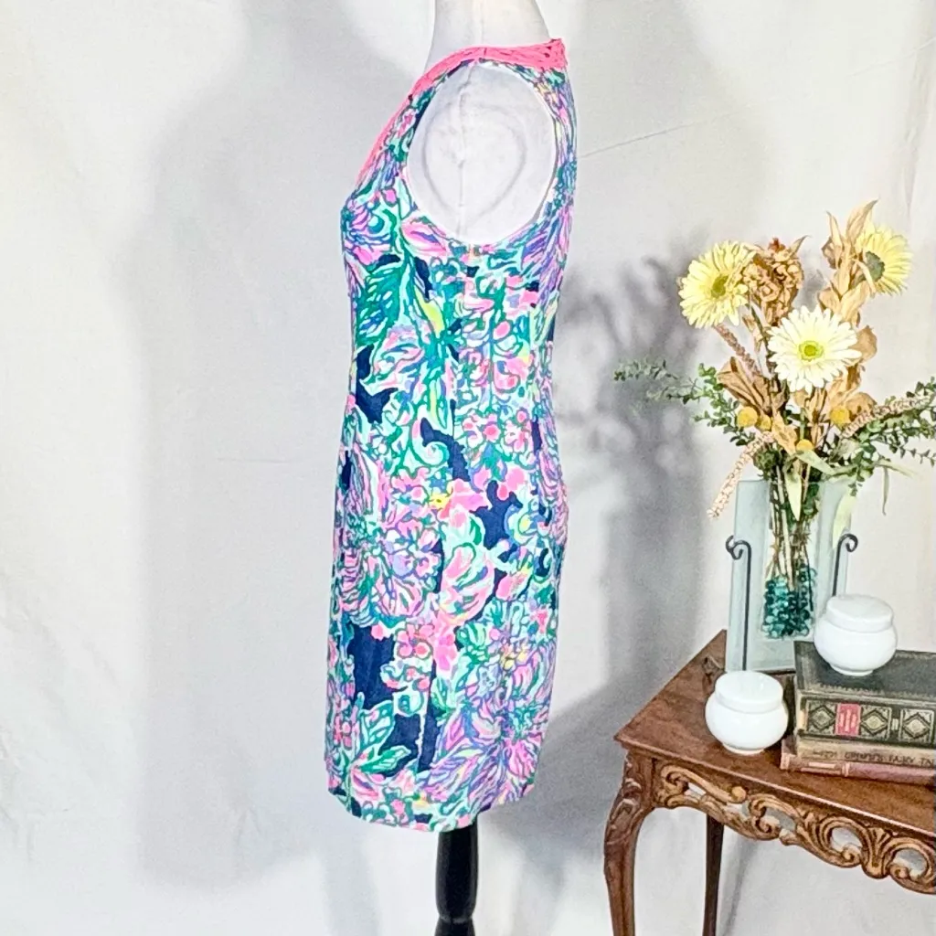 Lilly Pulitzer Ryder Seaside Allure 
Corded Beaded Floral Shift Dress Sz 2🧡 - Image 6