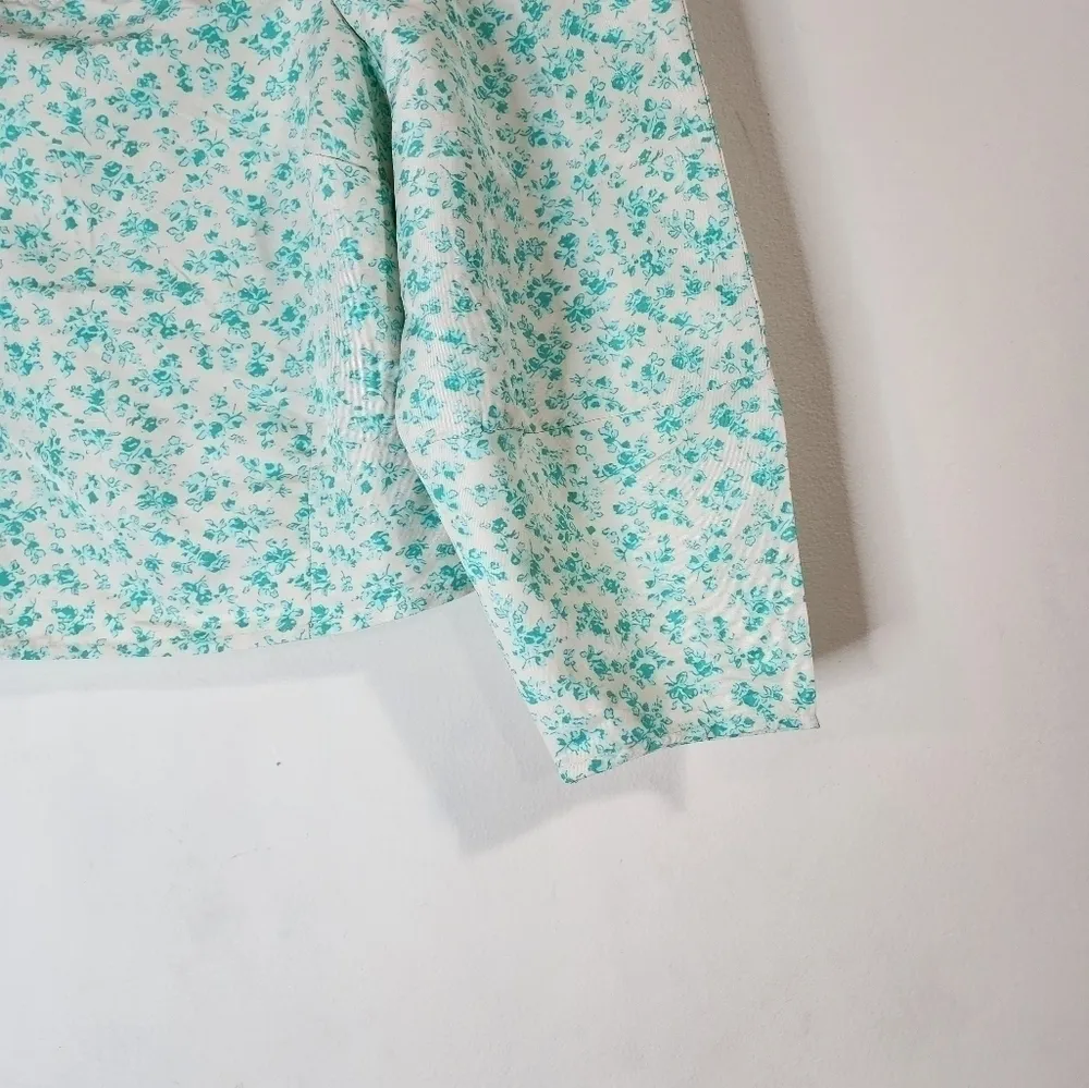 Levi's Top Women M‎ Bohemian Peasant Floral Smocked Square Kneck Coquette - Image 8