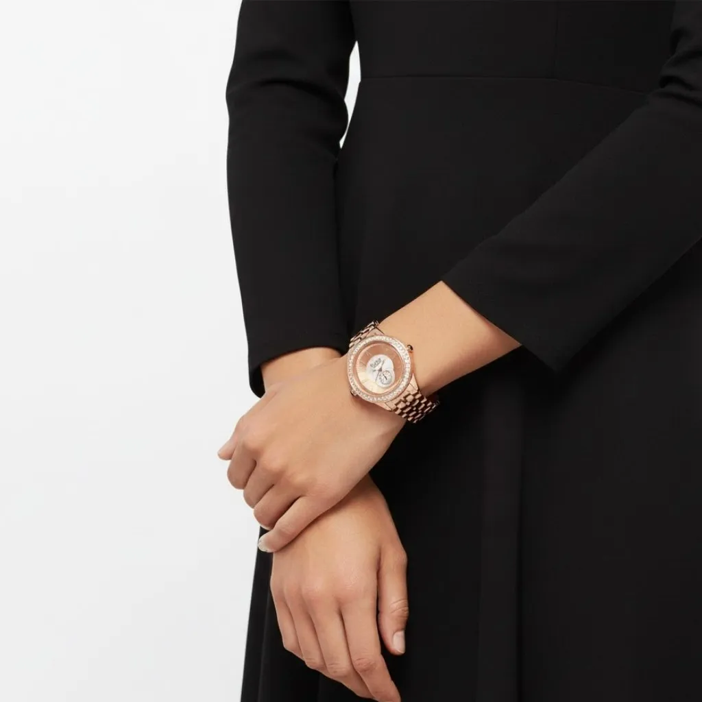 FX07250B NWT Authentic Burgi Silver and Gold Dial Rose Gold - Image 2