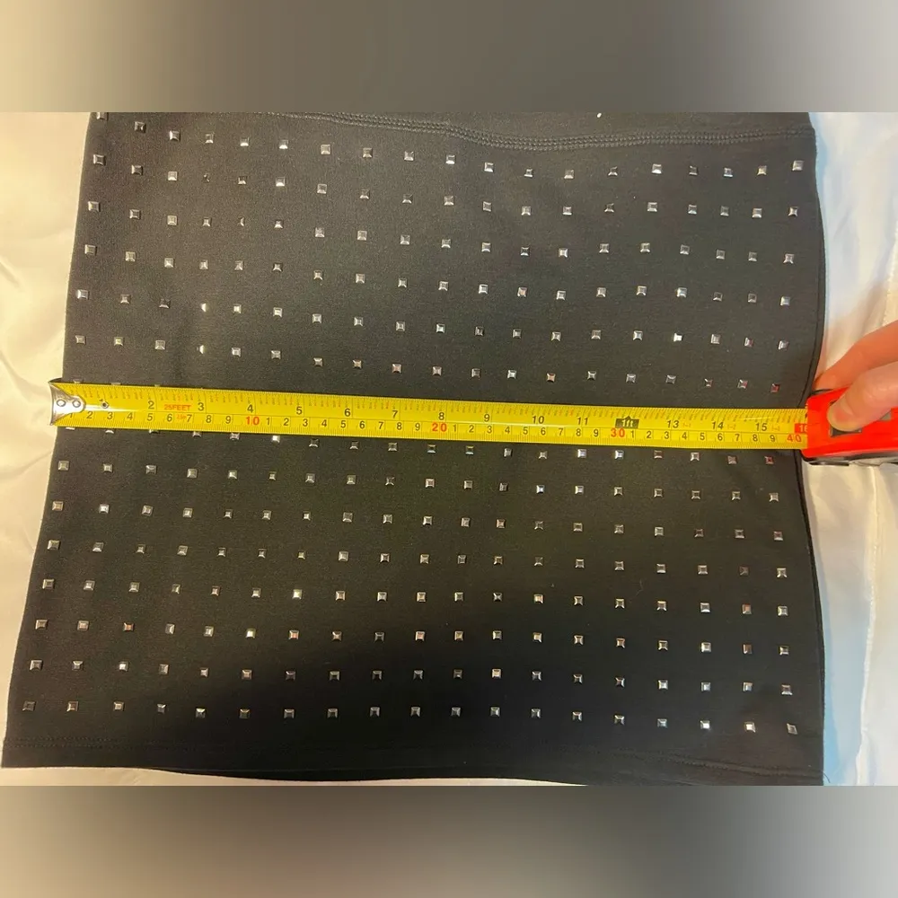 Garage - Stretch Studded Black Bodycon Mini Skirt (VGUC) - Image 6