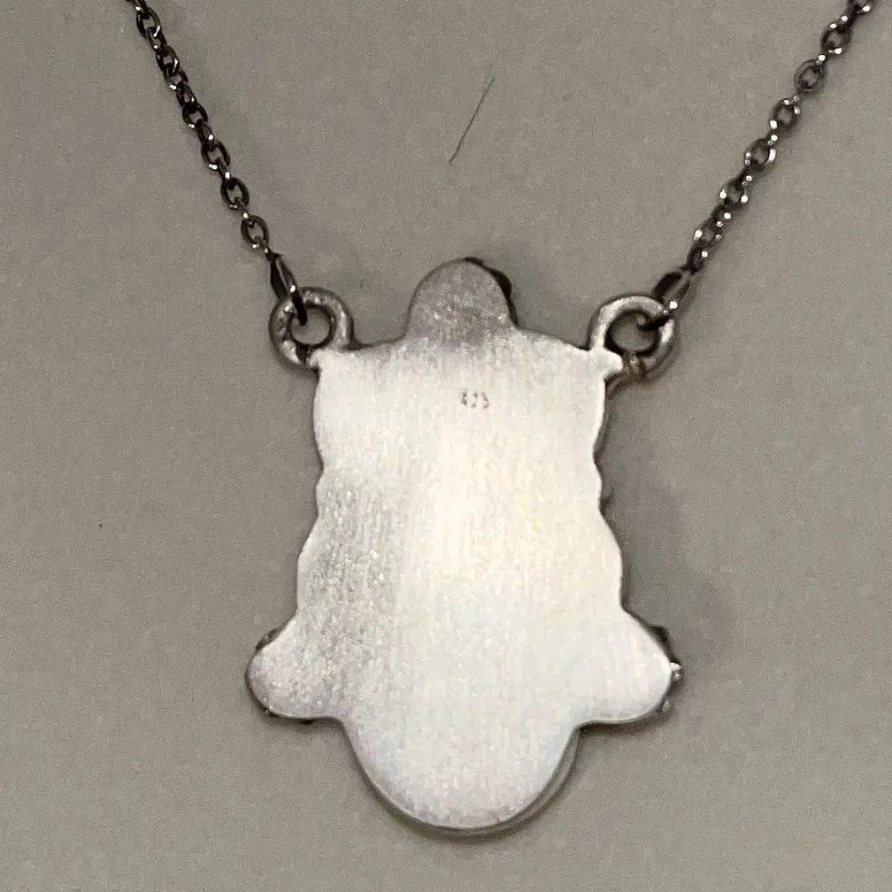 Turquoise Pendant Necklace Blue - Image 5