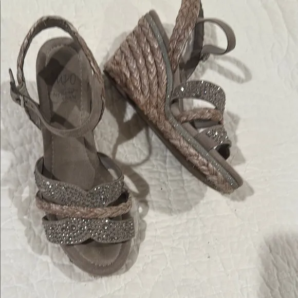 Impo Brown Wedge Sandals with Ankle Strap - Image 2