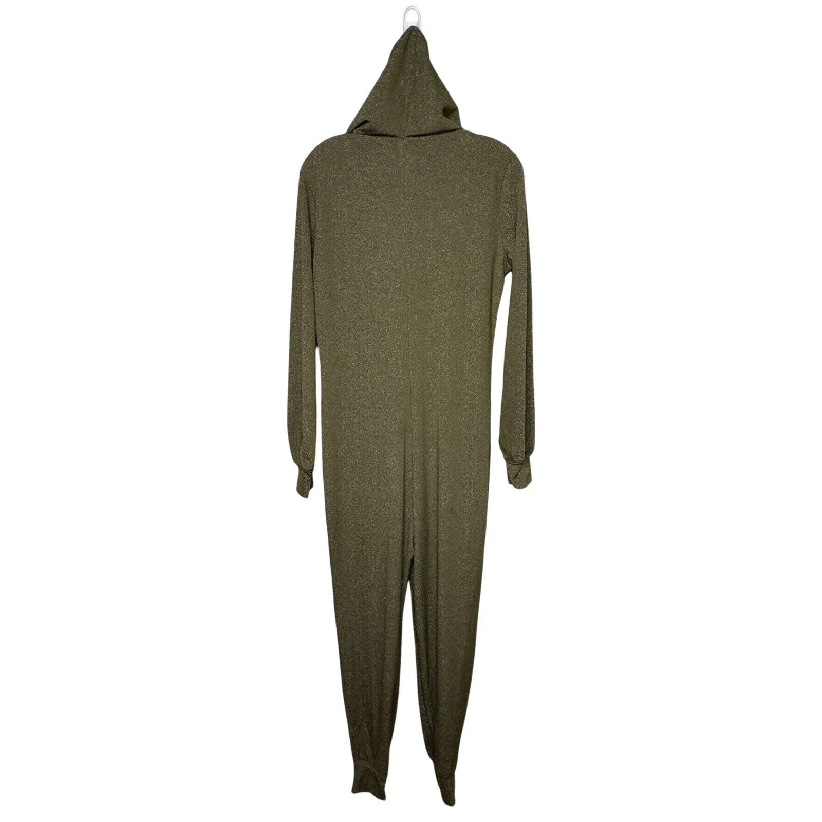 Savage X Fenty Jumpsuit Womens Medium Green Glitter Casual Edgy Fun‎ Lounge Wear - Image 3