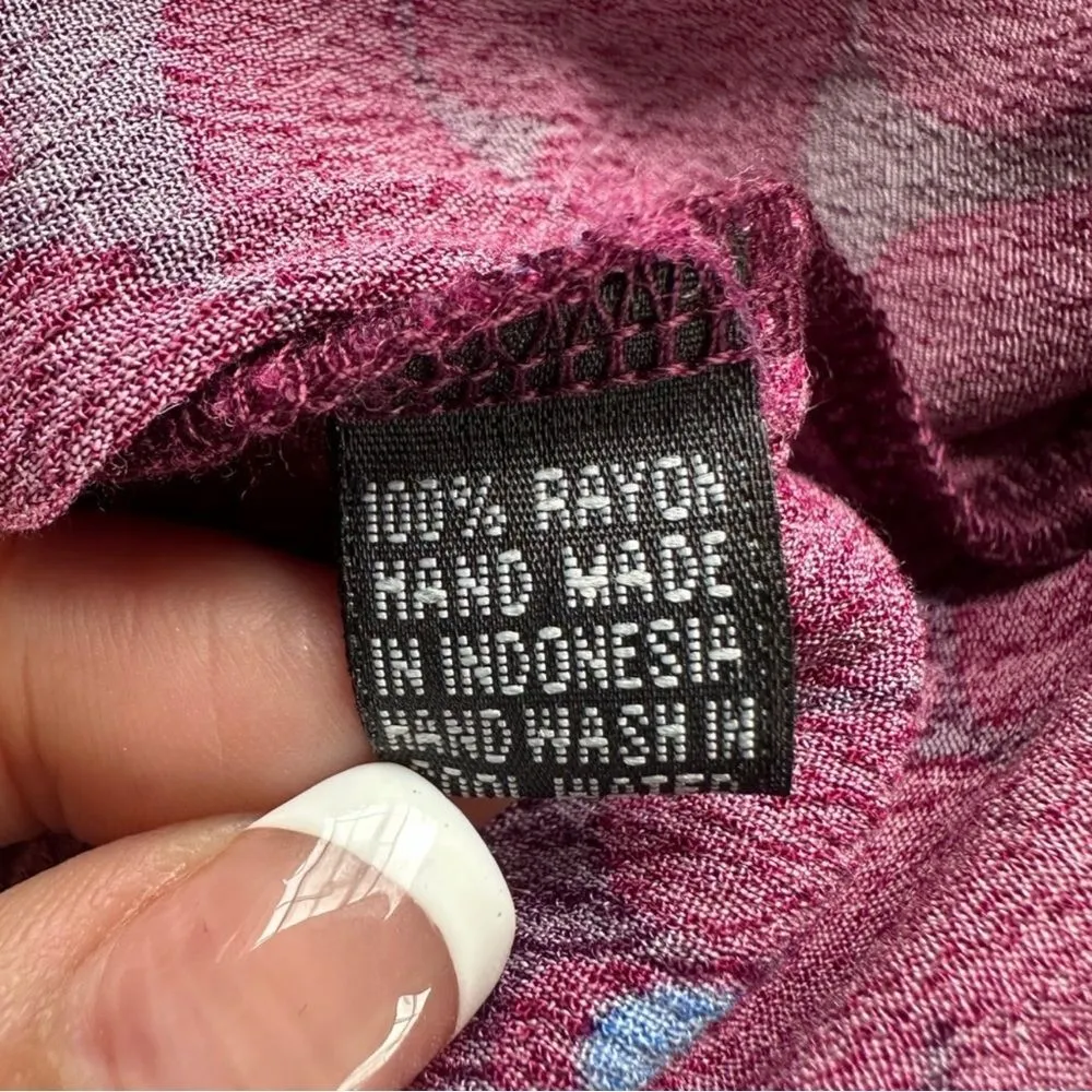 Ava Sky Fight Eel Women's Long Sleeve Button Down Blouse Chest Pocket XS Purple - Image 7