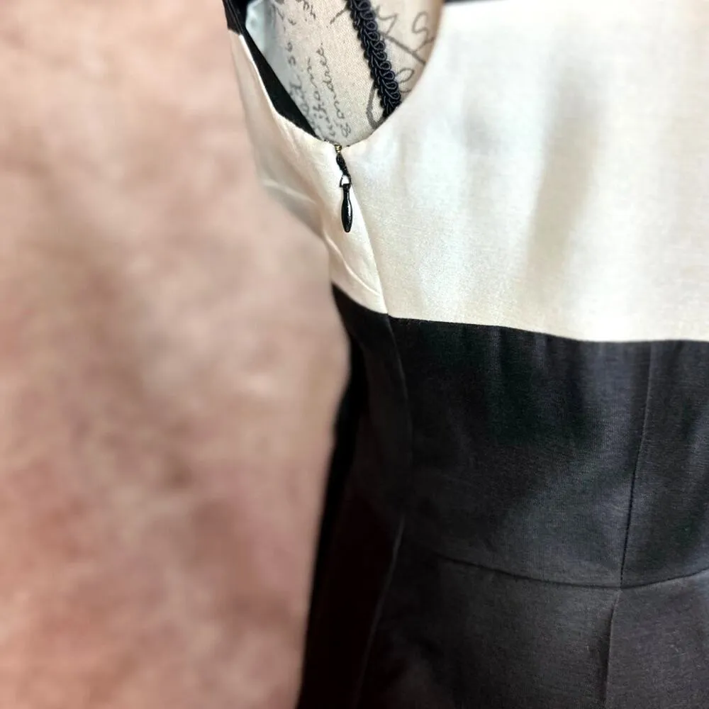 Kate Spade Gayle Fit & Flare Sleeveless Dress Black/Cream size 8 - Image 11