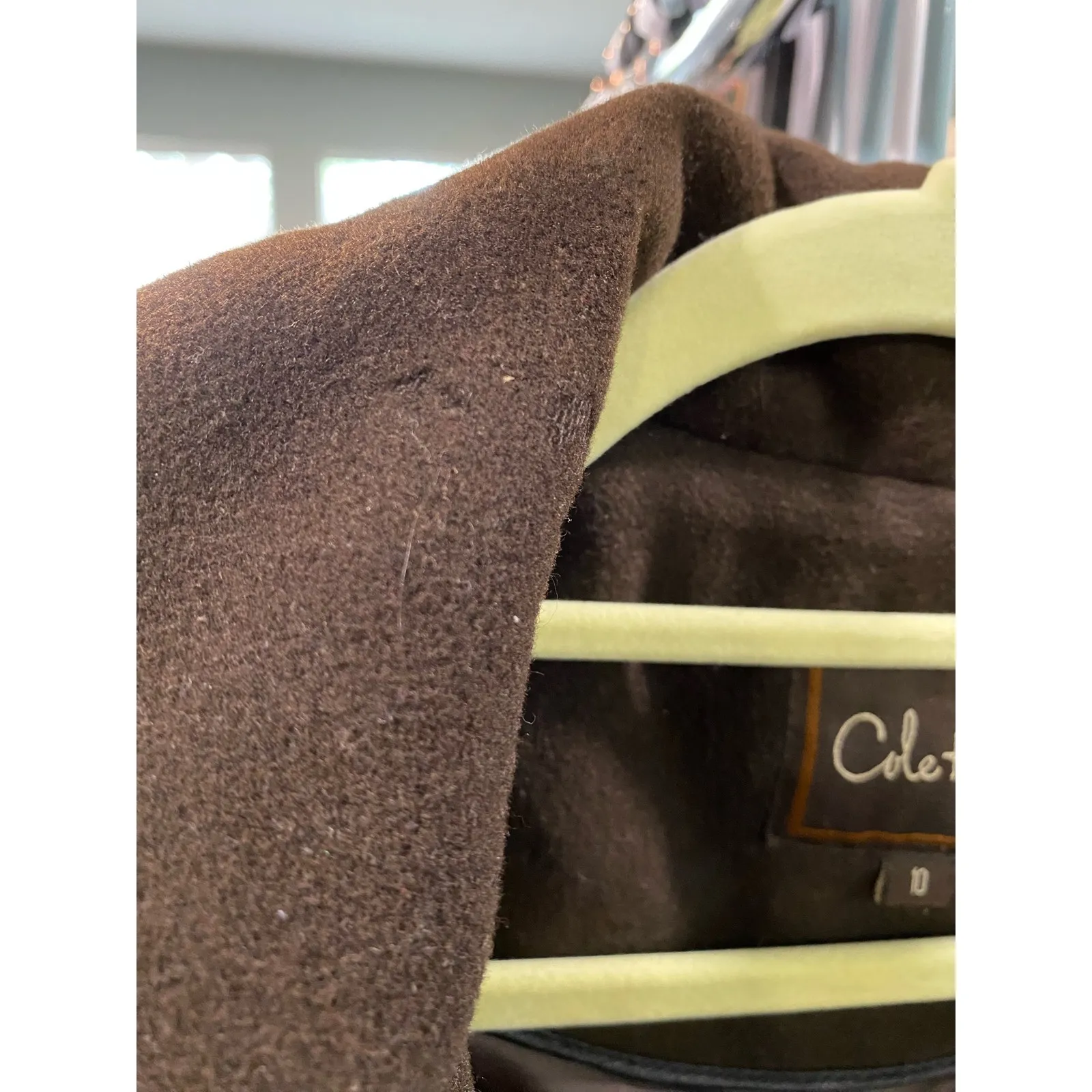 Cole Haan Chocolate Pea Coat Jacket Sz 10 - Image 5