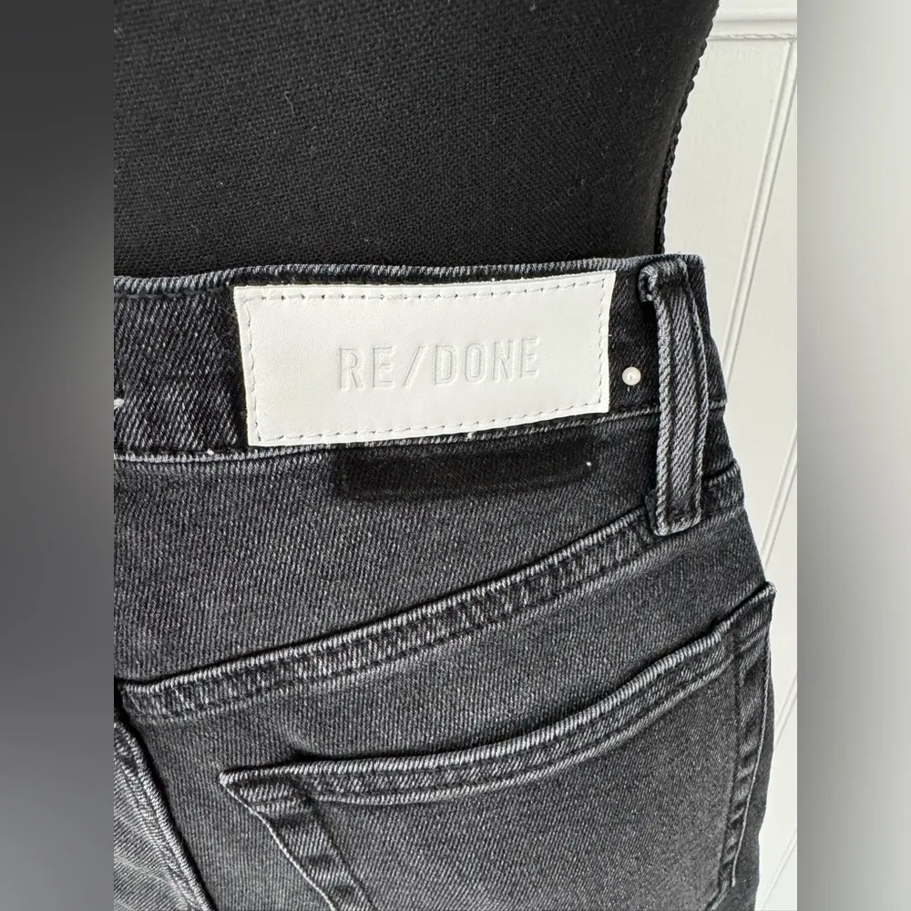 NWT REDONE 70s High Rise Stove Pipe Jeans in Jet Black ~ Size 24 - Image 9