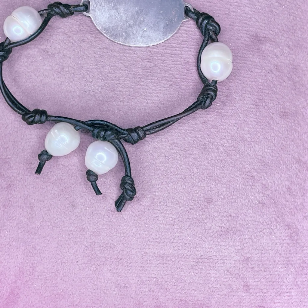 432. Monogram A Handmade Bracelet Bronze Brown - Image 3