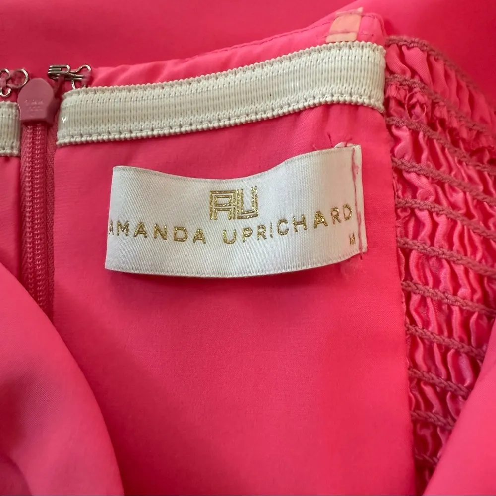 Amanda Uprichard Silk Strapless Maxi Dress Size Medium Hot‎ Pink EUC - Image 5