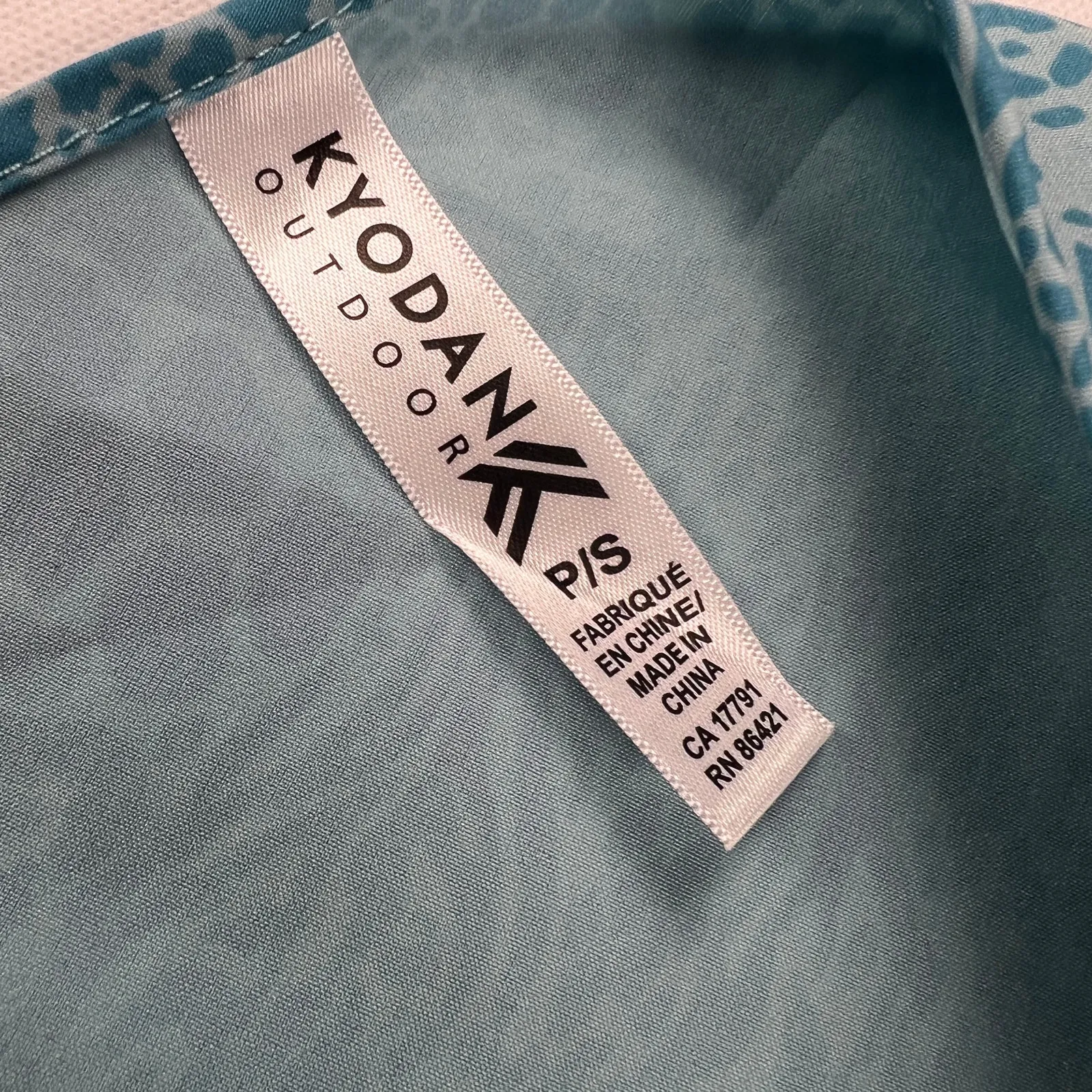 Kyodan Outdoor Skort Dress Romper Sleeveless Turquoise Animal Print Size S - Image 8