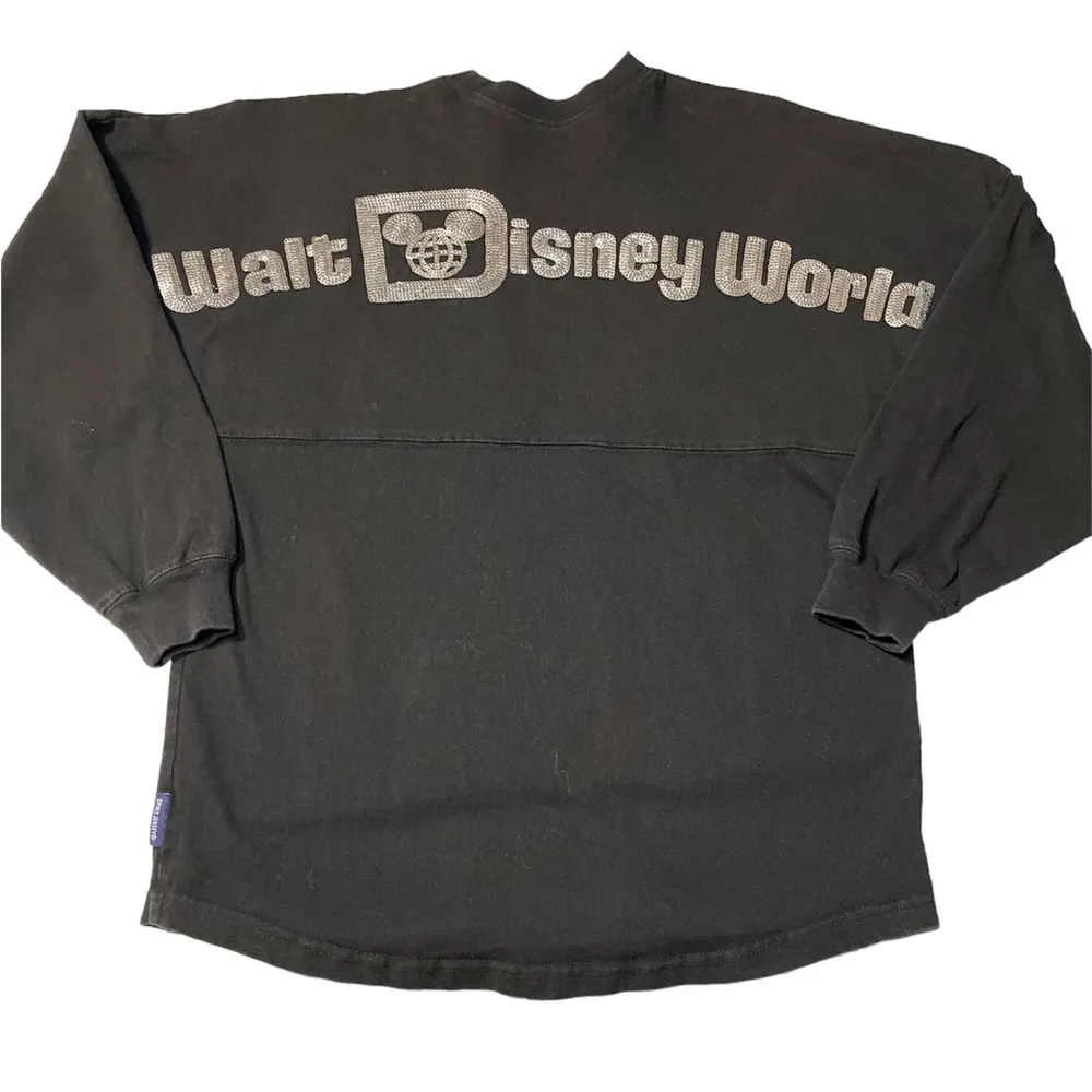 Thick cotton spirit jersey Disney Parks 3/4 sleeve silver sequined 1971 shirt - Image 4