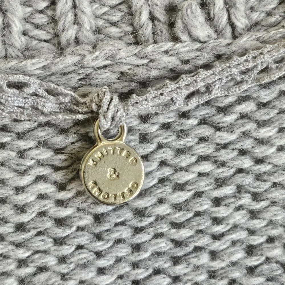 Anthropologie Cardigan Womens XS Gray Knitted & Knotted Ruffle Hem Boho Chic - Image 7