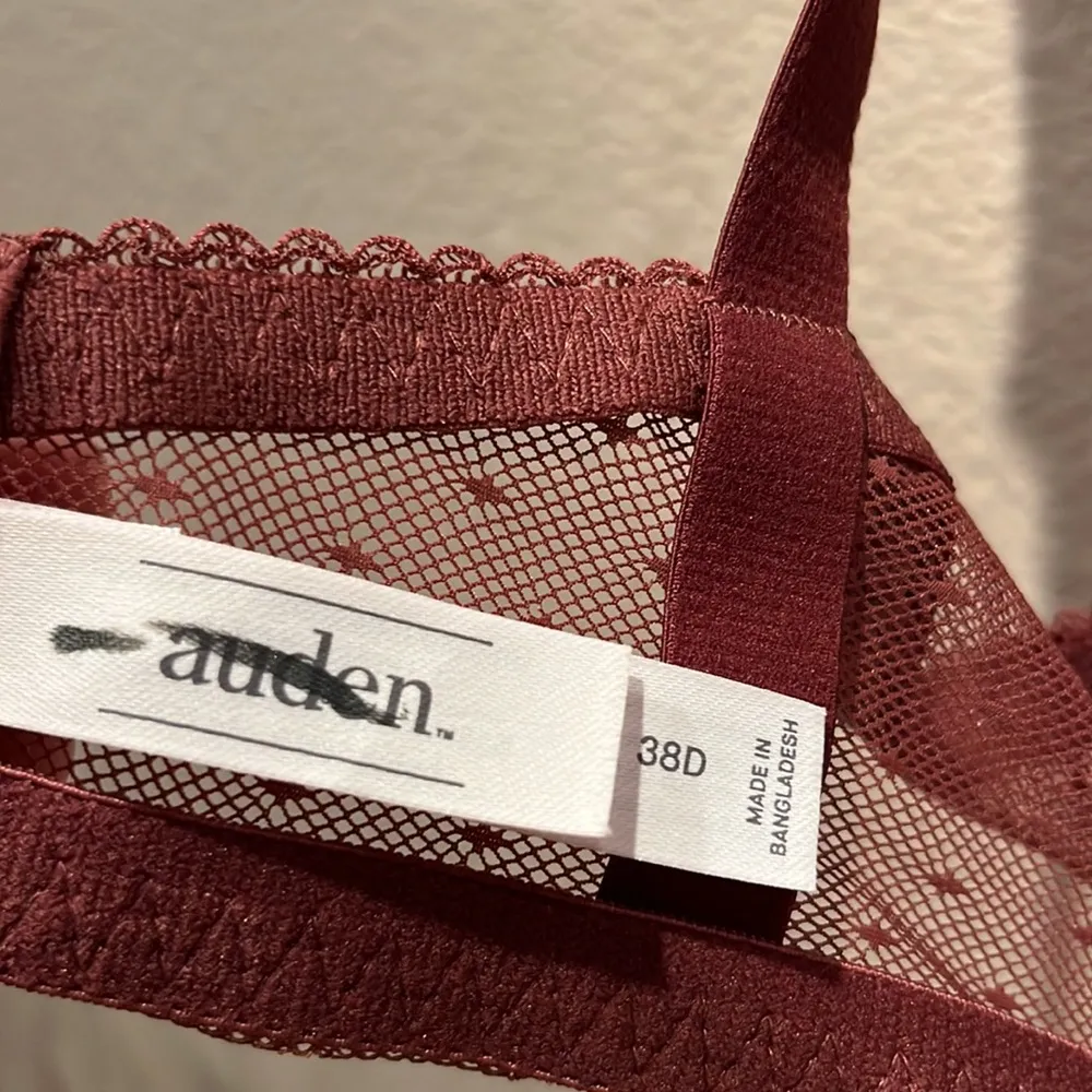 New Auden 38D Unlined Balconette Underwire Bra mulberry Color Pink Size undefined - Image 13